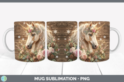 GorgeousAnimals Rustic Christmas Mug Wrap design.