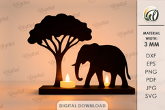Animals Candle Holders Bundle Lasercut. Tea Light Holder SVG Product Image 4