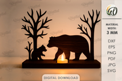 Animals Candle Holders Bundle Lasercut. Tea Light Holder SVG Product Image 11
