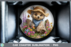 GorgeousAnimals Summer Bandana Car Coaster design.