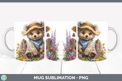 GorgeousAnimals Summer Bandana Mug Wrap design.