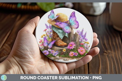 GorgeousAnimals Summer Bandana Round Coaster design.