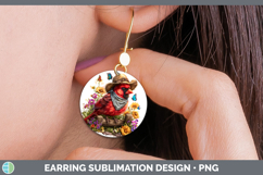 GorgeousAnimals Summer Bandana Round Earrings design.