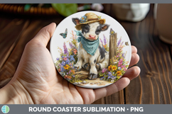 GorgeousAnimals Summer Bandana Round Coaster design.