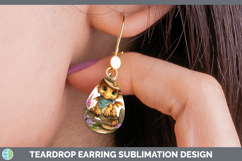 GorgeousAnimals Summer Bandana Teardrop Earrings design.