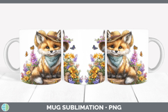 GorgeousAnimals Summer Bandana Mug Wrap design.