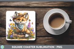 GorgeousAnimals Summer Bandana Square Coaster design.