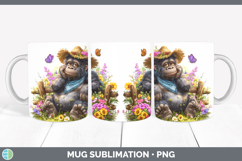 GorgeousAnimals Summer Bandana Mug Wrap design.