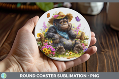 GorgeousAnimals Summer Bandana Round Coaster design.