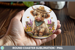 GorgeousAnimals Summer Bandana Round Coaster design.