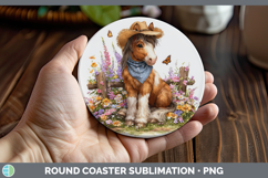 GorgeousAnimals Summer Bandana Round Coaster design.