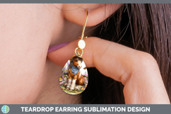 GorgeousAnimals Summer Bandana Teardrop Earrings design.