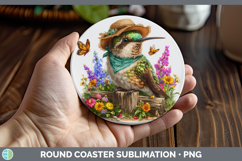 GorgeousAnimals Summer Bandana Round Coaster design.