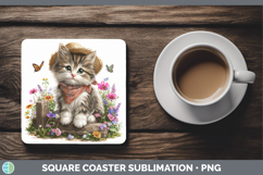 GorgeousAnimals Summer Bandana Square Coaster design.