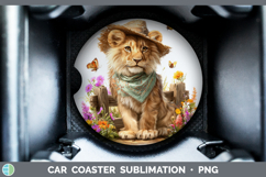 GorgeousAnimals Summer Bandana Car Coaster design.