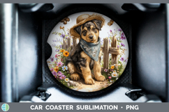 GorgeousAnimals Summer Bandana Car Coaster design.