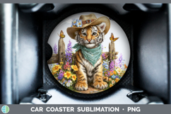 GorgeousAnimals Summer Bandana Car Coaster design.