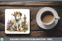 GorgeousAnimals Summer Bandana Square Coaster design.