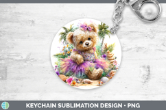 GorgeousAnimals Summer Beach Keychain design.