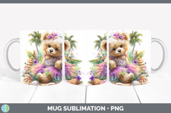 GorgeousAnimals Summer Beach Mug Wrap design.