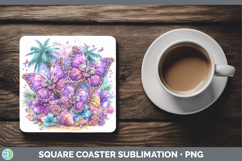 GorgeousAnimals Summer Beach Square Coaster design.