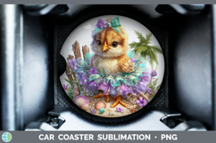 GorgeousAnimals Summer Beach Car Coaster design.