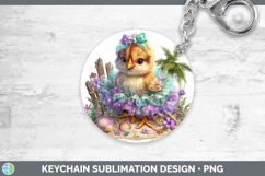 GorgeousAnimals Summer Beach Keychain design.