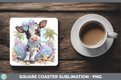 GorgeousAnimals Summer Beach Square Coaster design.