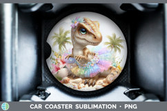 GorgeousAnimals Summer Beach Car Coaster design.