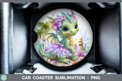 GorgeousAnimals Summer Beach Car Coaster design.