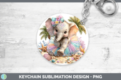 GorgeousAnimals Summer Beach Keychain design.