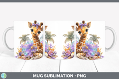 GorgeousAnimals Summer Beach Mug Wrap design.