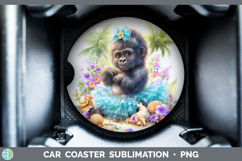 GorgeousAnimals Summer Beach Car Coaster design.