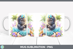 GorgeousAnimals Summer Beach Mug Wrap design.