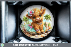 GorgeousAnimals Summer Beach Car Coaster design.