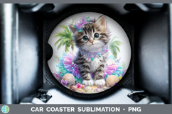 GorgeousAnimals Summer Beach Car Coaster design.