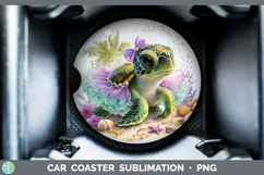GorgeousAnimals Summer Beach Car Coaster design.