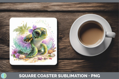 GorgeousAnimals Summer Beach Square Coaster design.