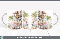 GorgeousAnimals Summer Beach Mug Wrap design.