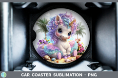 GorgeousAnimals Summer Beach Car Coaster design.
