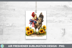 GorgeousAnimals Sunflower Patriotic Air Freshener design.
