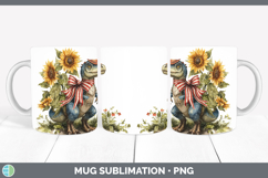 GorgeousAnimals Sunflower Patriotic Mug Wrap design.