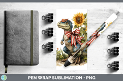 GorgeousAnimals Sunflower Patriotic Pen Wrap design.