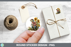 GorgeousAnimals Sunflower Patriotic Stickers design.