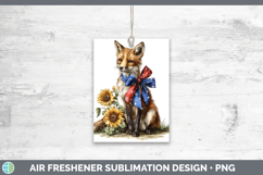 GorgeousAnimals Sunflower Patriotic Air Freshener design.