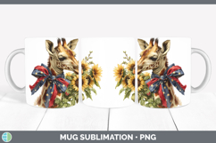 GorgeousAnimals Sunflower Patriotic Mug Wrap design.