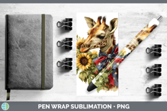 GorgeousAnimals Sunflower Patriotic Pen Wrap design.