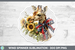 GorgeousAnimals Sunflower Patriotic Wind Spinner design.