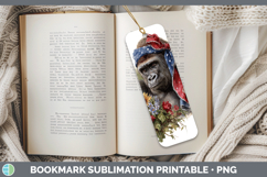 GorgeousAnimals Sunflower Patriotic Bookmark design.