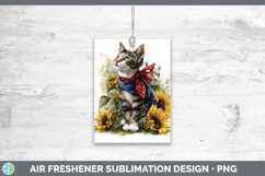 GorgeousAnimals Sunflower Patriotic Air Freshener design.